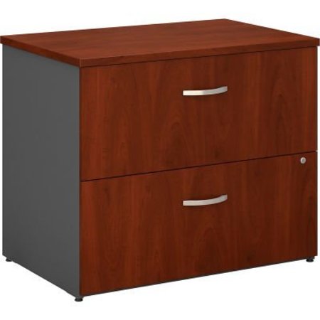 BUSH IND Bush Furniture Lateral File Cabinet, 2 Drawer with Double Handle Pulls - Hansen Cherry - Series C WC24454C